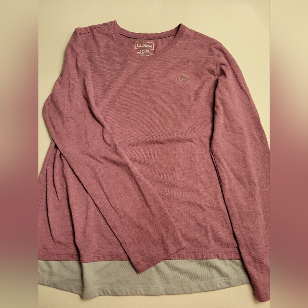 Ll bean girl shirt L (14-16)